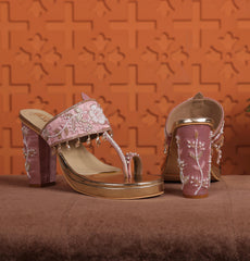 Adaa- Tassled floral kolapuri blocks