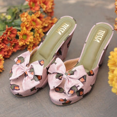 Blush Bow Statement Block Heels