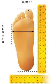 How to measure foot length and width with a ruler