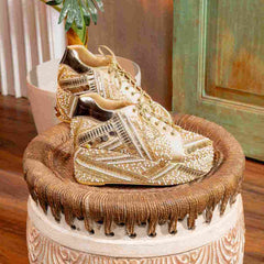 Gold Royale - Poppy Bridal Platform Sneakers