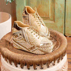 Gold Royale - Poppy Bridal Platform Sneakers