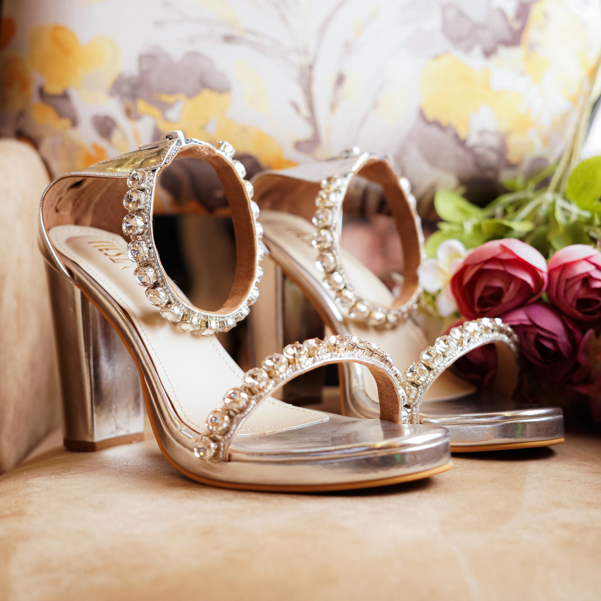 Buy Silver Heeled Sandals for Women by AJIO Online | Ajio.com