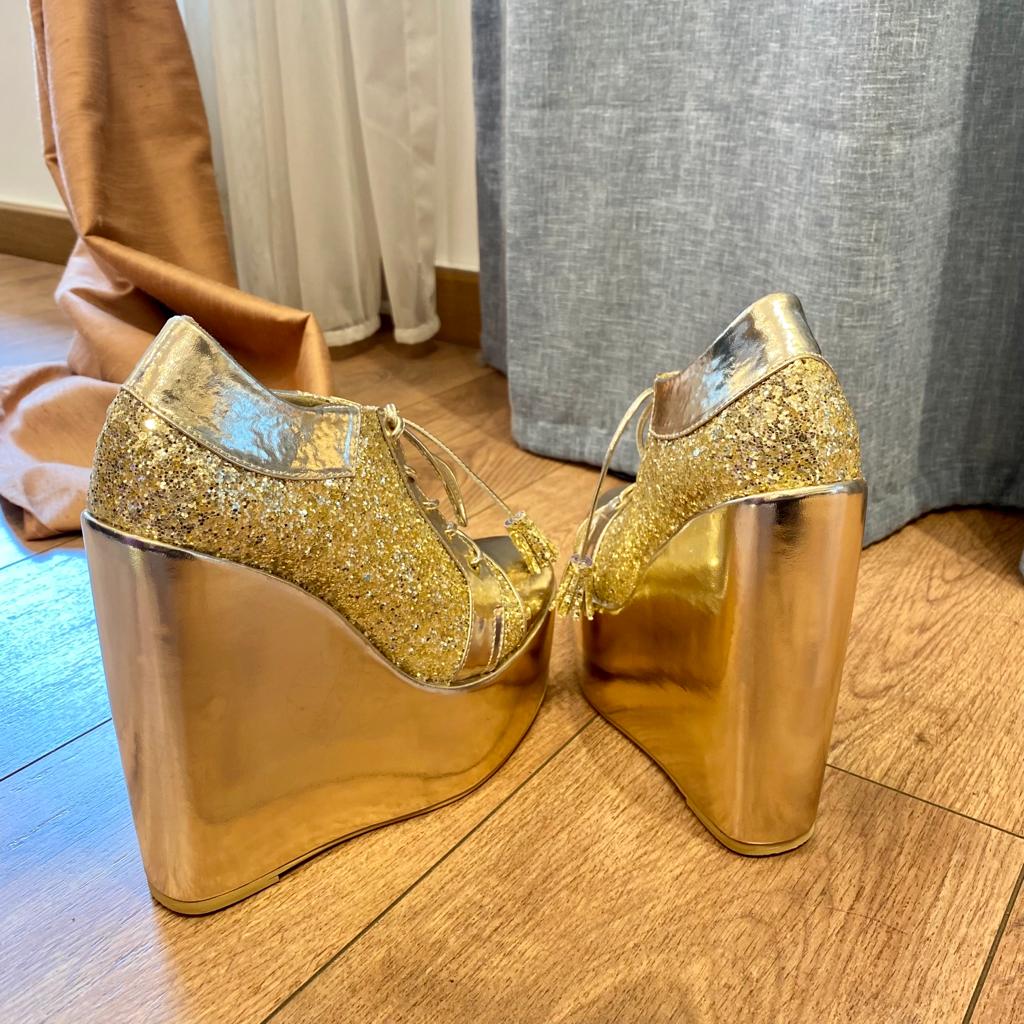 The Science Behind the Appeal of Gold Wedge Heels
